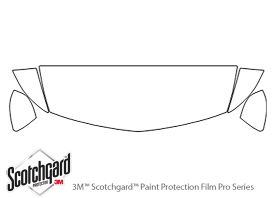 Acura TSX 2009-2010 3M Clear Bra Hood Paint Protection Kit Diagram