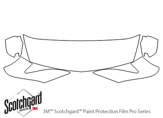 Acura TSX 2011-2014 3M Clear Bra Hood Paint Protection Kit Diagram