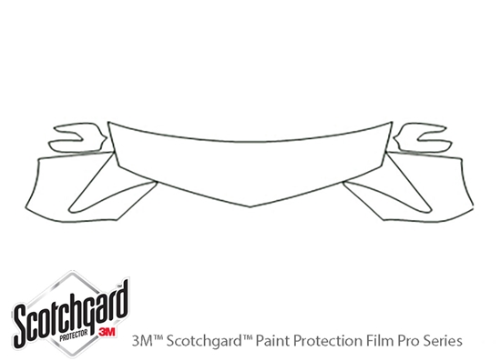 Acura ZDX 2010-2013 3M Clear Bra Hood Paint Protection Kit Diagram