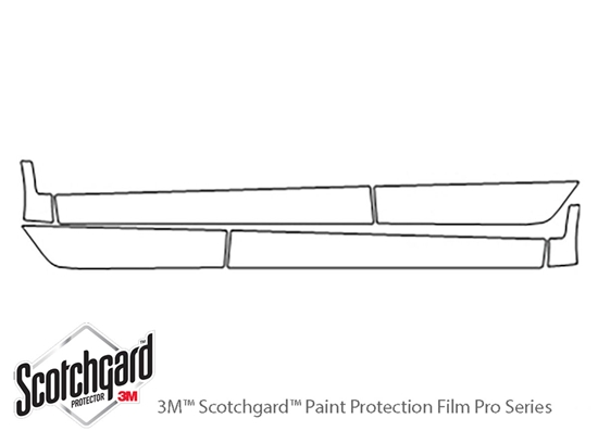 Audi A3 2017-2024 3M Clear Bra Door Cup Paint Protection Kit Diagram