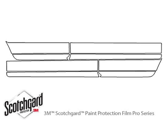 Audi A4 2005-2008 3M Clear Bra Door Cup Paint Protection Kit Diagram