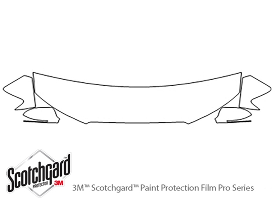 Audi A4 2009-2012 3M Clear Bra Hood Paint Protection Kit Diagram