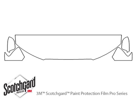 Audi A4 2013-2016 3M Clear Bra Hood Paint Protection Kit Diagram