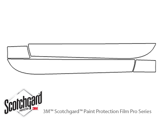 Audi A5 2016-2017 3M Clear Bra Door Cup Paint Protection Kit Diagram