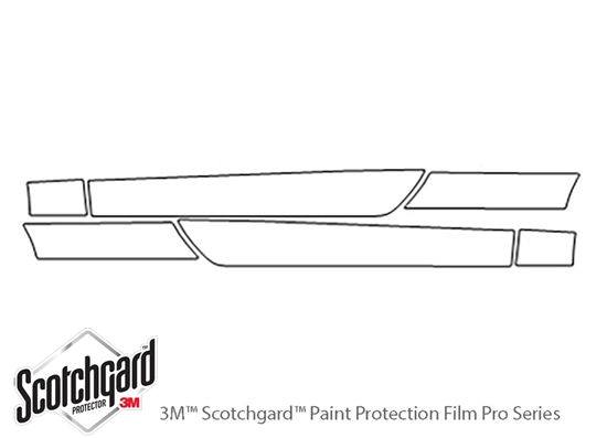 Audi A5 2018-2024 3M Clear Bra Door Cup Paint Protection Kit Diagram