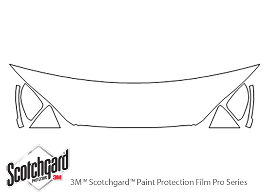 Audi A5 2018-2024 3M Clear Bra Hood Paint Protection Kit Diagram