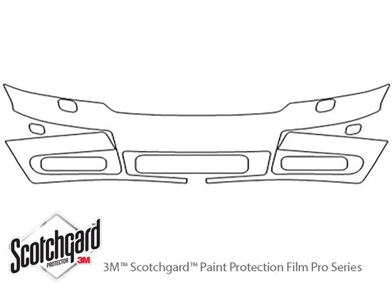 Audi A6 1999-2004 3M Clear Bra Bumper Paint Protection Kit Diagram