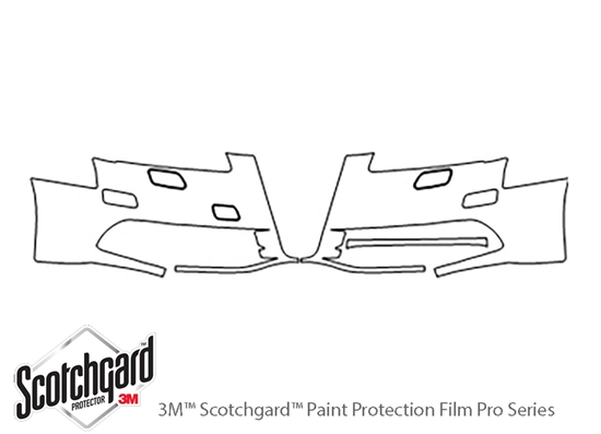 Audi A6 2009-2011 3M Clear Bra Bumper Paint Protection Kit Diagram