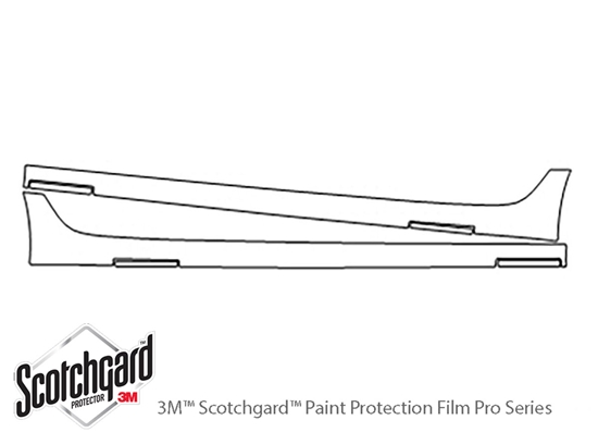 Audi A6 2016-2024 3M Clear Bra Door Cup Paint Protection Kit Diagram