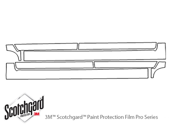 Audi A8 2004-2005 3M Clear Bra Door Cup Paint Protection Kit Diagram