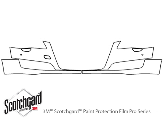 Audi A8 2011-2014 3M Clear Bra Bumper Paint Protection Kit Diagram