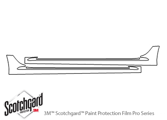 Audi A4 2013-2016 3M Clear Bra Door Cup Paint Protection Kit Diagram