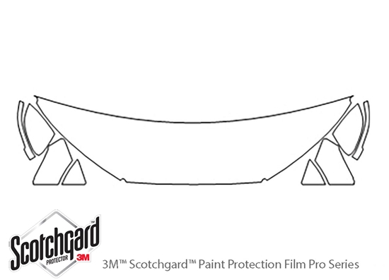 Audi Allroad 2017-2024 3M Clear Bra Hood Paint Protection Kit Diagram