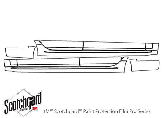 Audi Allroad 2017-2019 3M Clear Bra Door Cup Paint Protection Kit Diagram