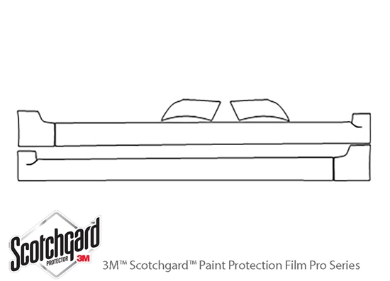 Audi RS4 2007-2008 3M Clear Bra Door Cup Paint Protection Kit Diagram