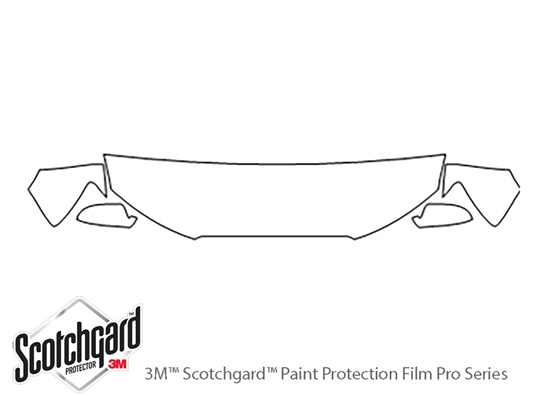 Audi RS5 2013-2015 3M Clear Bra Hood Paint Protection Kit Diagram