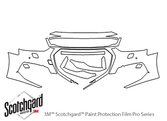 Audi RS5 2018-2020 3M Clear Bra Bumper Paint Protection Kit Diagram