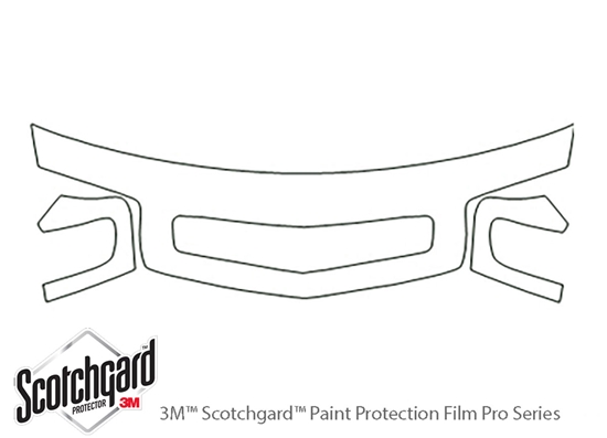 Audi S4 1992-1994 3M Clear Bra Hood Paint Protection Kit Diagram