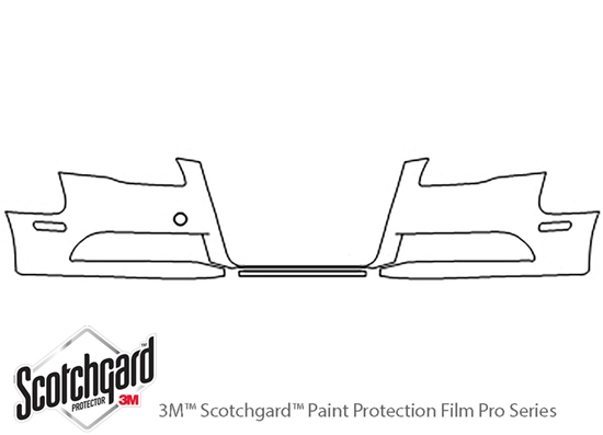 Audi S4 2005-2008 3M Clear Bra Bumper Paint Protection Kit Diagram