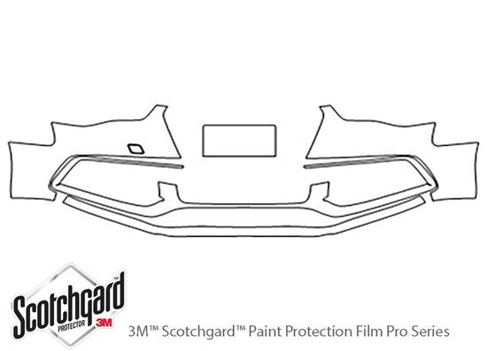 Audi S5 2016-2017 3M Clear Bra Bumper Paint Protection Kit Diagram