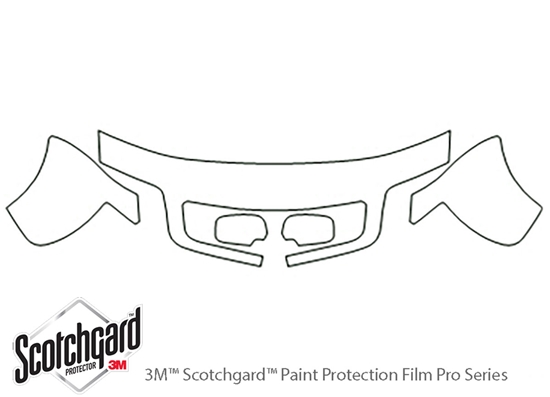 Audi S8 2002-2003 3M Clear Bra Hood Paint Protection Kit Diagram