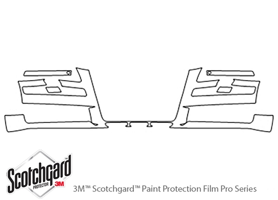 Audi S8 2007-2009 3M Clear Bra Bumper Paint Protection Kit Diagram