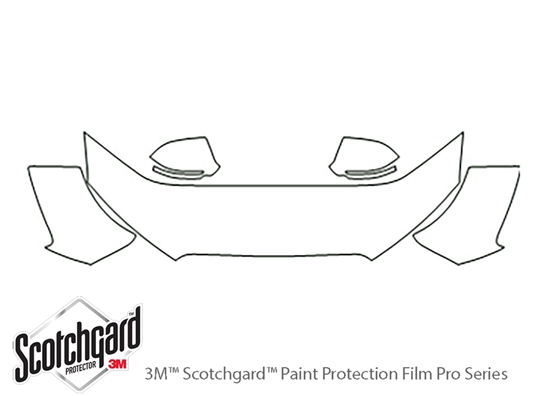 Audi S8 2013-2014 3M Clear Bra Hood Paint Protection Kit Diagram