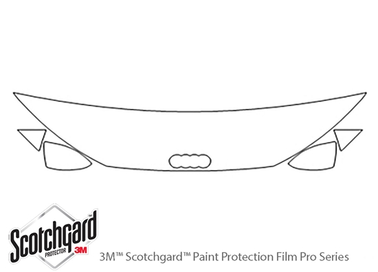 Audi TT 2016-2018 3M Clear Bra Hood Paint Protection Kit Diagram