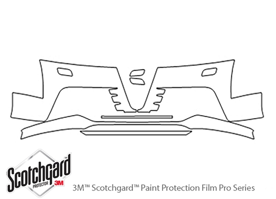 Audi TTS 2012-2015 3M Clear Bra Bumper Paint Protection Kit Diagram