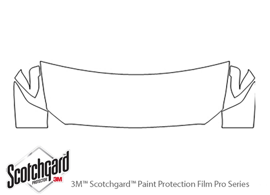 BMW 2-Series 2017-2021 3M Clear Bra Hood Paint Protection Kit Diagram