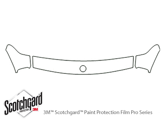 BMW 3-Series 1985-1992 3M Clear Bra Hood Paint Protection Kit Diagram