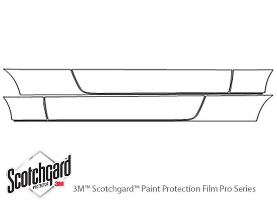 BMW 3-Series 2004-2006 3M Clear Bra Door Cup Paint Protection Kit Diagram