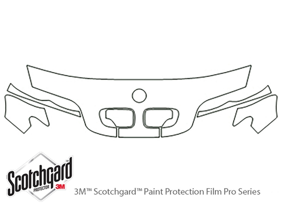 BMW 3-Series 2004-2006 3M Clear Bra Hood Paint Protection Kit Diagram