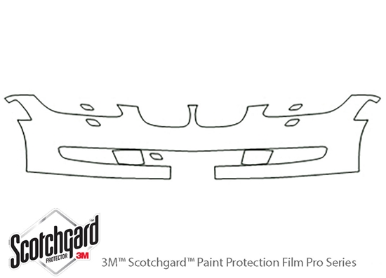 BMW 3-Series 2007-2010 3M Clear Bra Bumper Paint Protection Kit Diagram