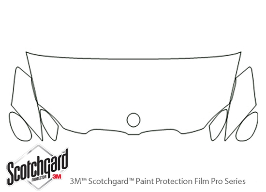 BMW 3-Series 2007-2010 3M Clear Bra Hood Paint Protection Kit Diagram