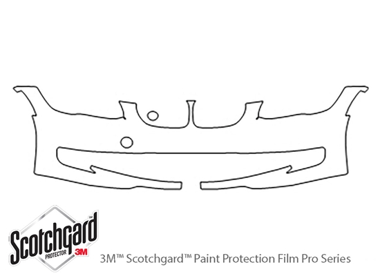 BMW 3-Series 2011-2013 3M Clear Bra Bumper Paint Protection Kit Diagram