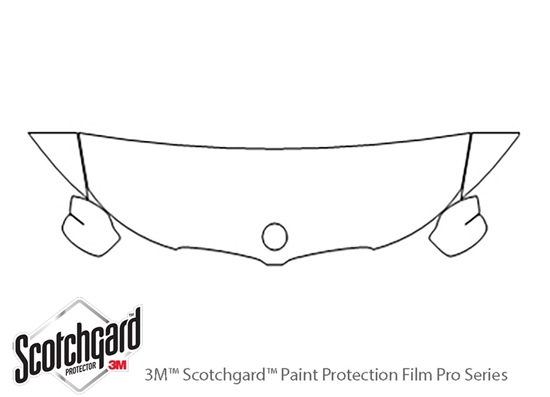 BMW 3-Series 2011-2013 3M Clear Bra Hood Paint Protection Kit Diagram