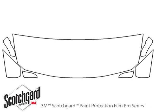 ##LONGDESCRIPTIONNAME2## 3M Clear Bra Hood Paint Protection Kit Diagram