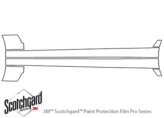 BMW 3-Series 2016-2017 3M Clear Bra Door Cup Paint Protection Kit Diagram