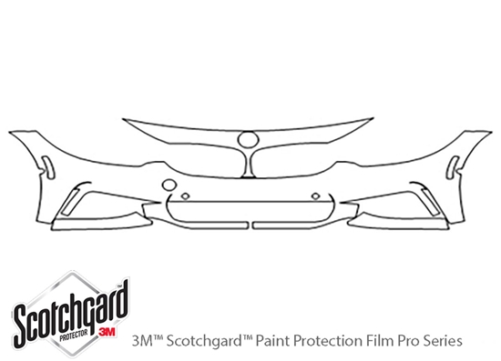 BMW 4-Series 2017-2020 3M Clear Bra Bumper Paint Protection Kit Diagram