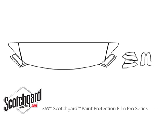 BMW 4-Series 2017-2024 3M Clear Bra Hood Paint Protection Kit Diagram