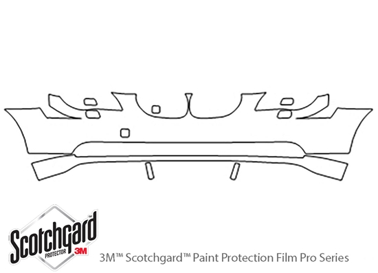 BMW 5-Series 2004-2007 3M Clear Bra Bumper Paint Protection Kit Diagram