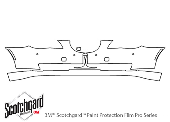 BMW 5-Series 2008-2010 3M Clear Bra Bumper Paint Protection Kit Diagram