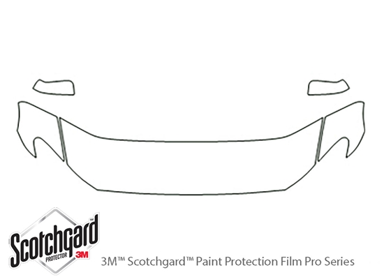 BMW 5-Series 2011-2016 3M Clear Bra Hood Paint Protection Kit Diagram