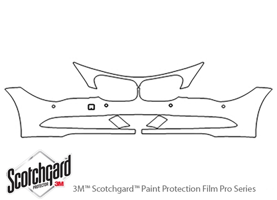 BMW 6-Series 2004-2005 3M Clear Bra Bumper Paint Protection Kit Diagram