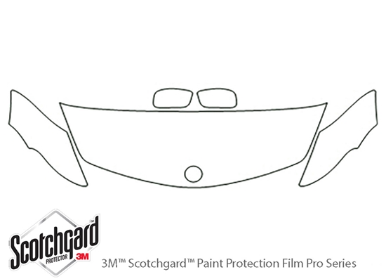 BMW 6-Series 2004-2010 3M Clear Bra Hood Paint Protection Kit Diagram