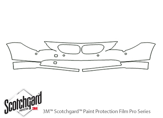 BMW 6-Series 2006-2007 3M Clear Bra Bumper Paint Protection Kit Diagram