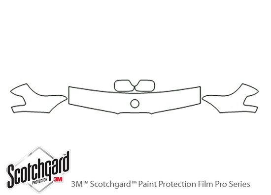 BMW 7-Series 1988-1988 3M Clear Bra Hood Paint Protection Kit Diagram