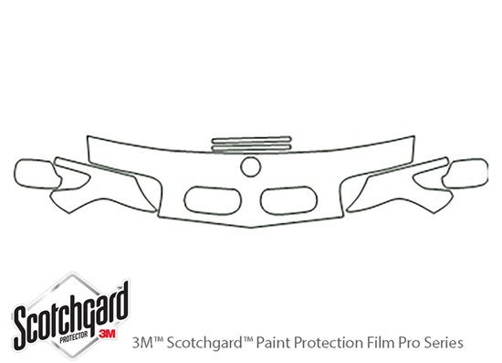 BMW 7-Series 1995-2001 3M Clear Bra Hood Paint Protection Kit Diagram