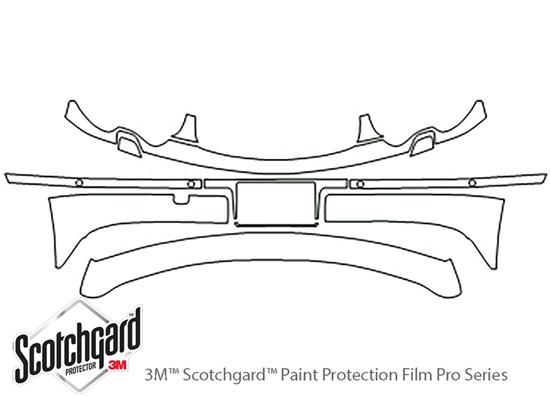 BMW 7-Series 2002-2005 3M Clear Bra Bumper Paint Protection Kit Diagram